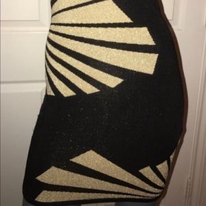 Bebe Black & gold Dress SZ SM